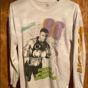 Mike Tyson White Long sleeve T shirt